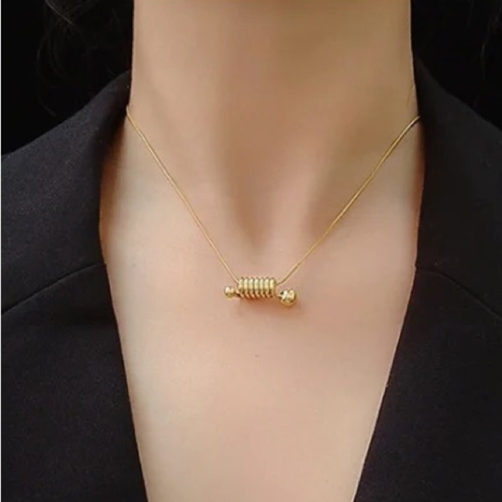 New Trend Spiral Spring Titanium Steel Necklace